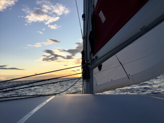 Bow of Nefertiti at sunrise