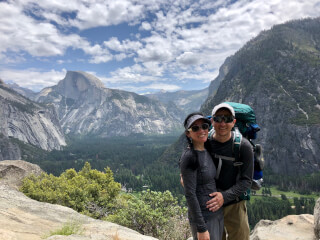 Hiking the Yosemite Falls Trail with elevation gain 2,700 ft (circa June 2018)